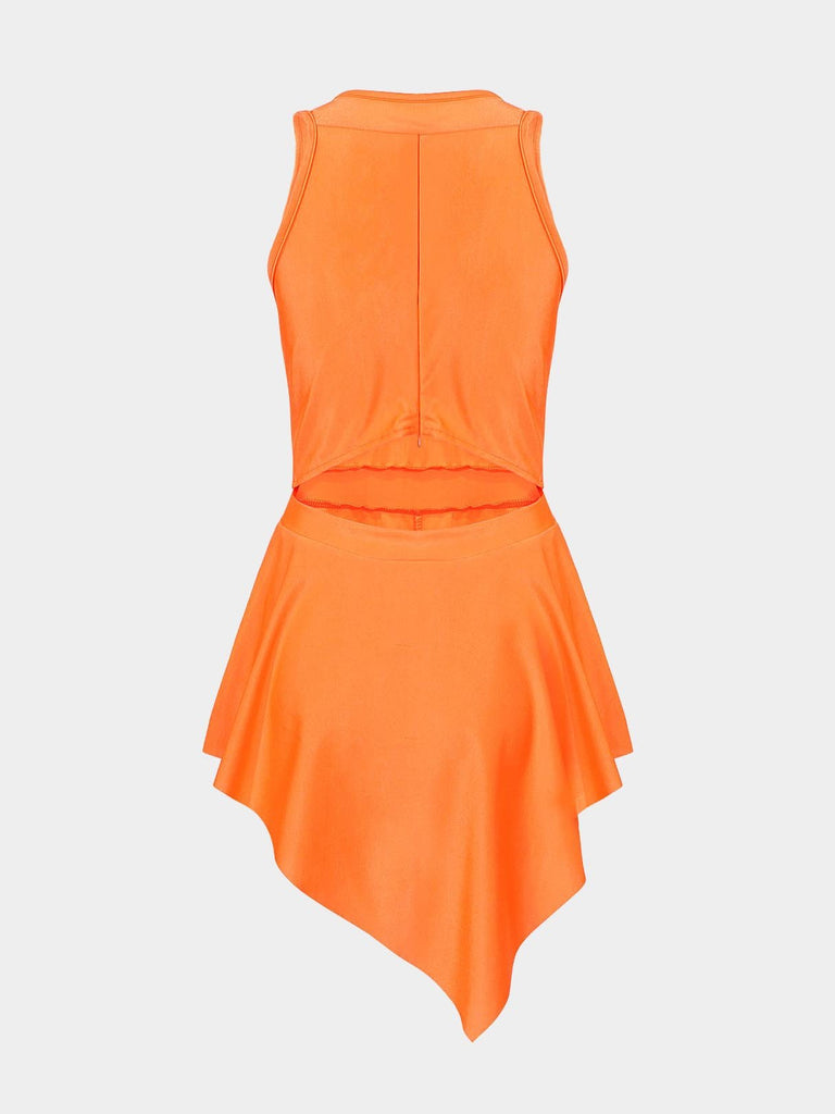 Womens Orange Sexy Dresses